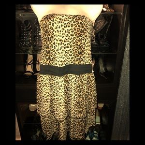 *SOLD* Dereion Leopard Tub Mini Dress XL